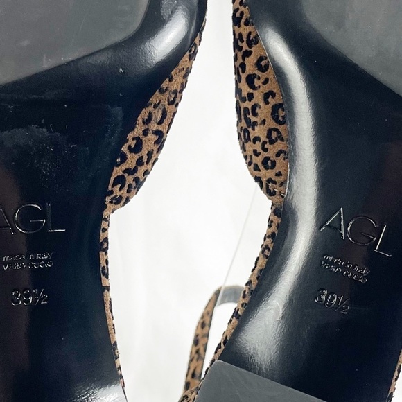 AGL Attilio Giusti Leombruni Leopard Cheetah D’Orsay Pointed Toe Heels Formal - Picture 8 of 8